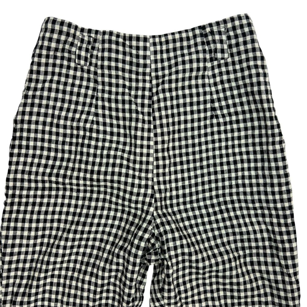 Reformation Saldana Two Piece Set Size 2 Linen Black White Gingham Crop Top Pant - Picture 9 of 16